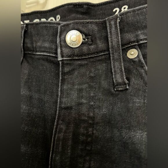 J.Crew Billie Demi Boot Crop Jeans Women’s Size 28 Black Raw Hem Style BK644 - Picture 3 of 10